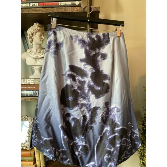 PRADA Silk Pleated Bubble Midi Skirt 8 EUC - Picture 5 of 7
